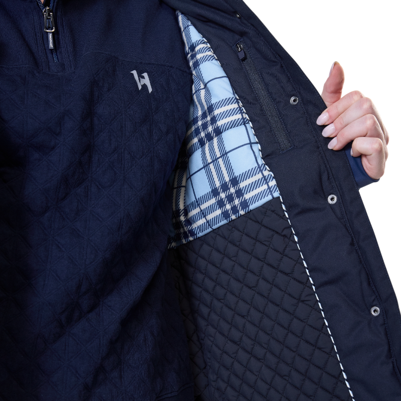 Horseware - Blouson manches longues femme Newmarket Wax marine | - Ohlala