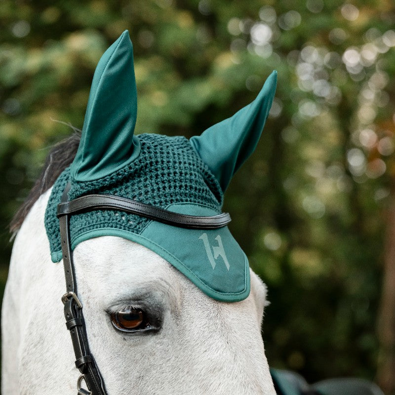Horseware - Bonnet pour chevaux Ear Net dynasty green