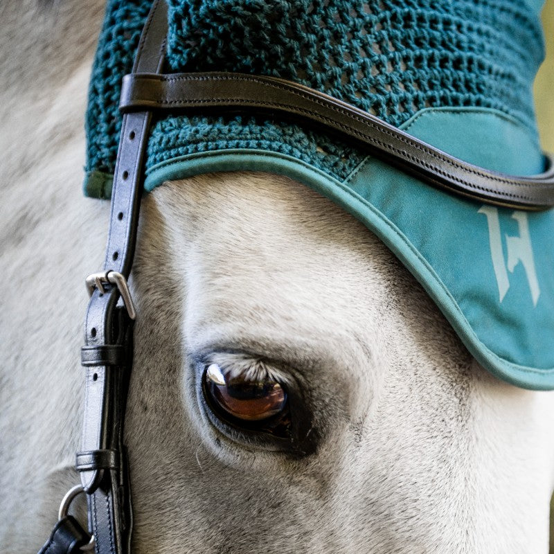 Horseware - Bonnet pour chevaux Ear Net dynasty green