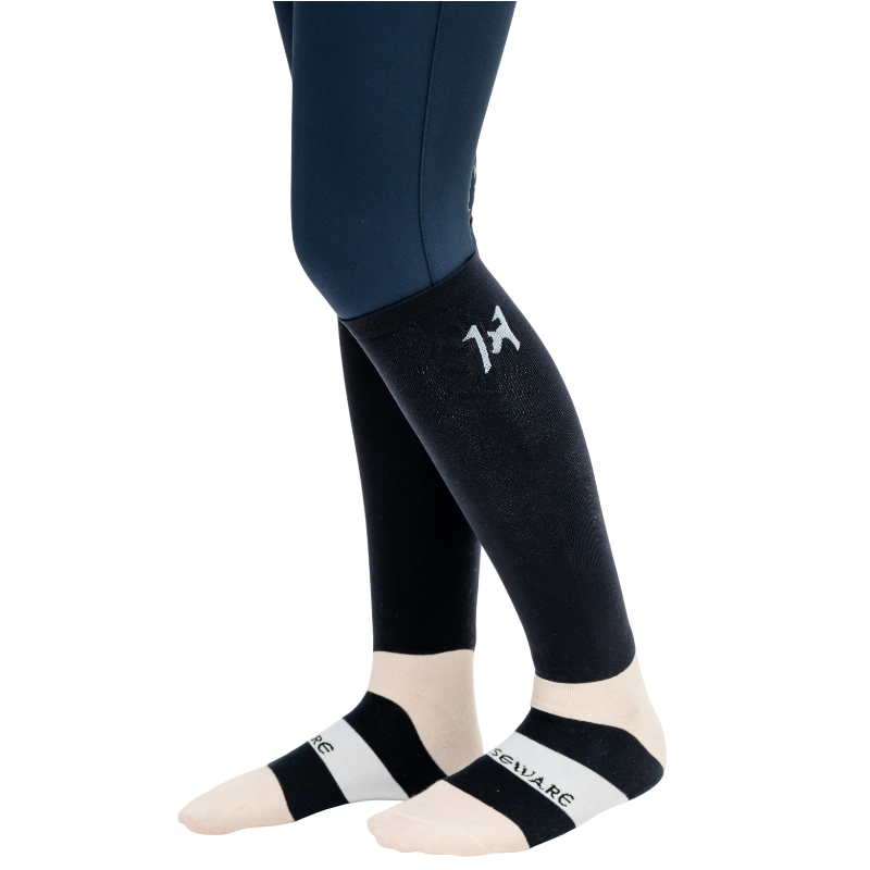 Horseware - Chaussettes d'équitation unisexe Newmarket Athletix marine