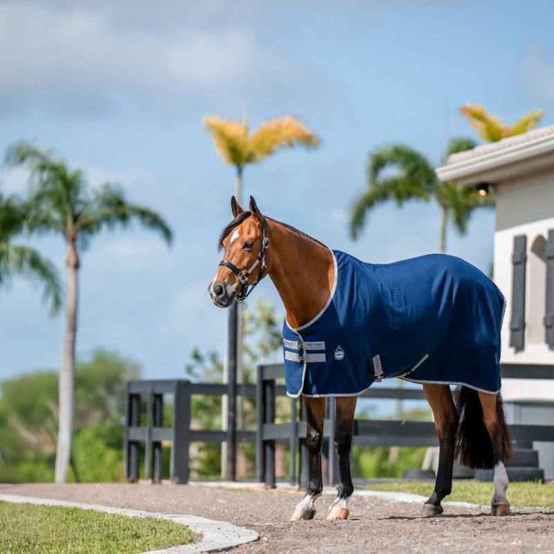 Horseware - Chemise de box Amigo marine/ titanium grey/ argent 0g | - Ohlala