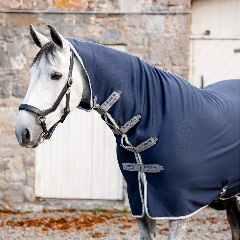 Horseware - Chemise séchante Amigo Jersey Integrated marine/ titanium grey/ argent