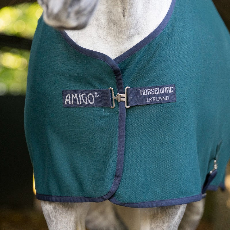 Horseware - Chemise séchante Amigo Jersey Pony dynasty green/ marine/ argent