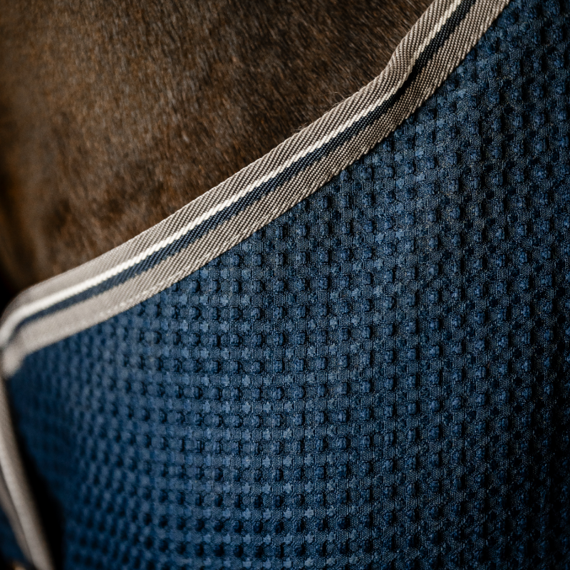 Horseware - Chemise séchante Rambo Techni Waffle marine/ thunderstorm grey/ argent