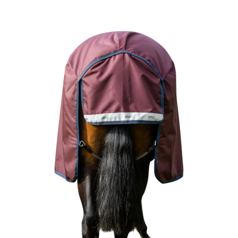 Horseware - Couverture d'extérieur Amigo 1200D Plus Turnout bordeaux/ marine/ titanium grey 0g