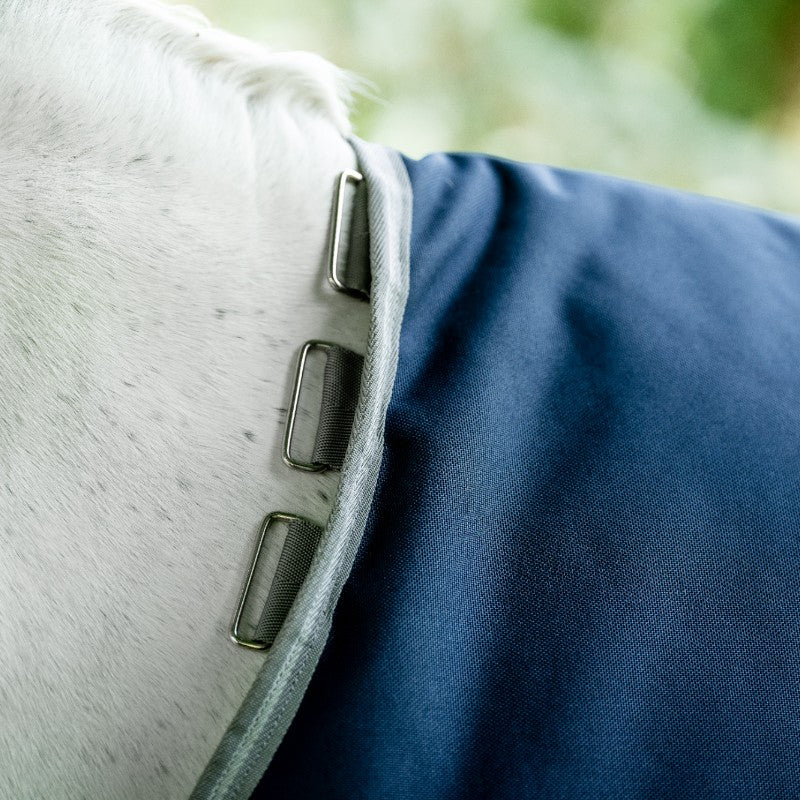 Horseware - Couverture d'extérieur Amigo Bravo 12 Original marine/ titanium grey/ argent 250g