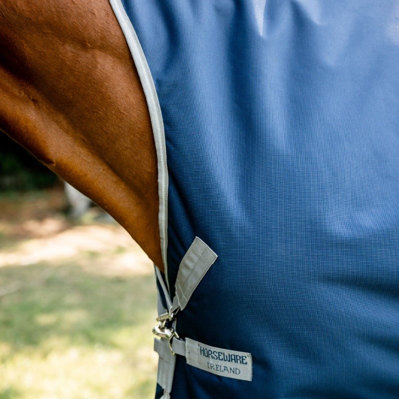 Horseware - Couverture d'extérieur Amigo Bravo 12 Wug marine/ titanium grey/ argent 250g