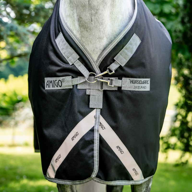 Horseware - Couverture d'extérieur Amigo Bravo 12 XL Original noir/ titanium grey/ argent 0g