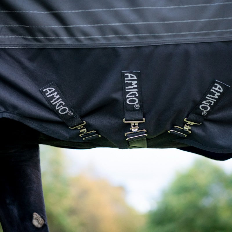 Horseware - Couverture d'extérieur Amigo FieldSafe Reflectech Plus Turnout noir 50g | - Ohlala