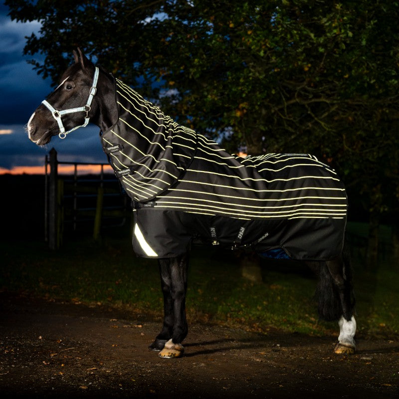 Horseware - Couverture d'extérieur Amigo FieldSafe Reflectech Plus Turnout noir 0g | - Ohlala
