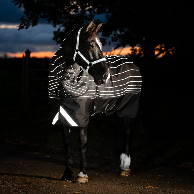 Horseware - Couverture d'extérieur Amigo FieldSafe Reflectech Plus Turnout noir 100g | - Ohlala
