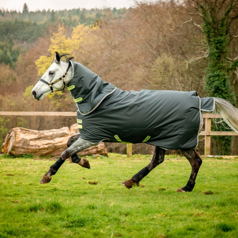 Horseware - Couverture d'extérieur Amigo Hero Ripstop Plus shadow/ lime/ marine 100g | - Ohlala