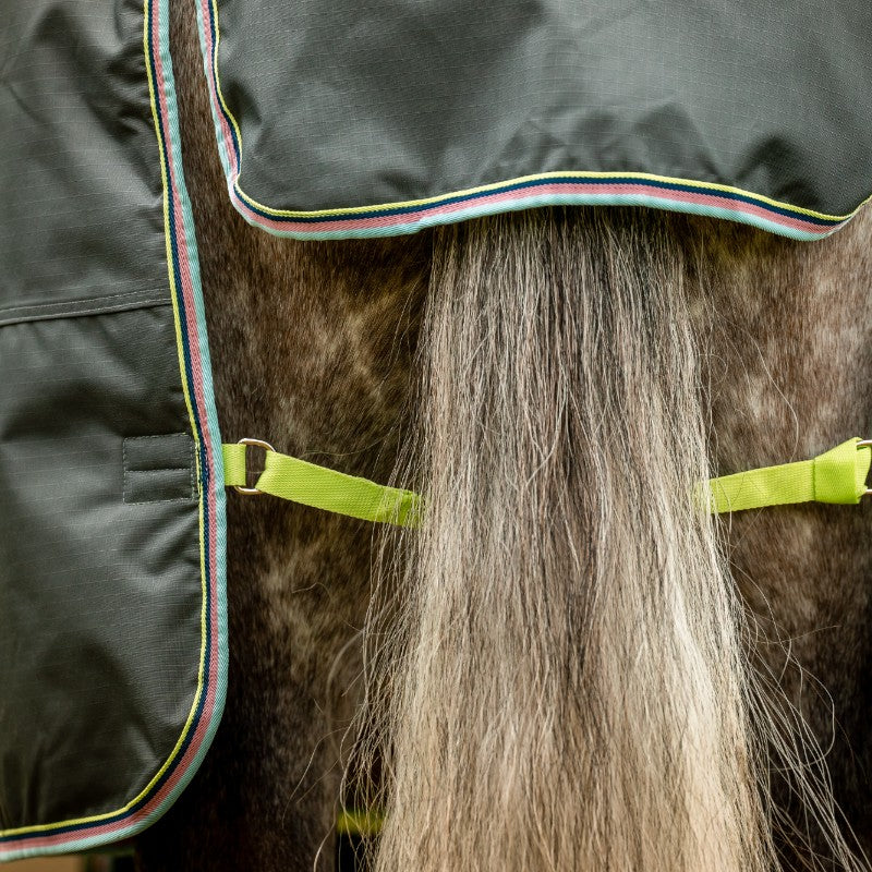 Horseware - Couverture d'extérieur Amigo Hero Ripstop Plus shadow/ lime/ marine 100g | - Ohlala