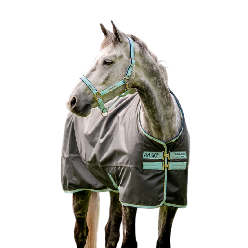 Horseware - Couverture d'extérieur Amigo Hero Ripstop shadow/ bluehaze/ marine 50g | - Ohlala