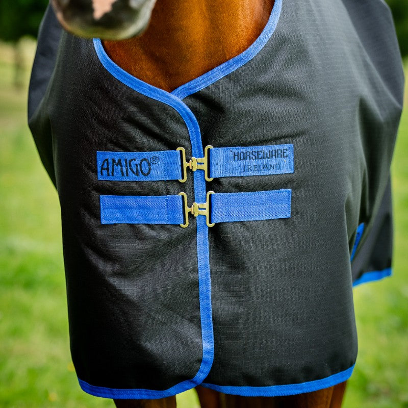 Horseware - Couverture d'extérieur Amigo Ripstop 900 Plus noir/ classic blue 100g