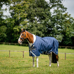Horseware - Amigo Turnout buitendeken marine/ titanium grey/ zilver 250g | - Ohlala