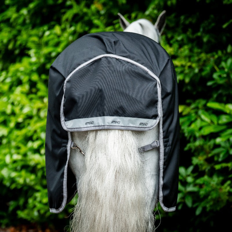 Horseware - Couverture d'extérieur Amigo Turnout noir/ titanium grey/ argent 0g | - Ohlala