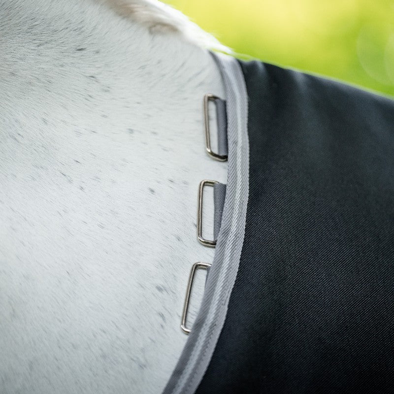 Horseware - Couverture d'extérieur Amigo Turnout noir/ titanium grey/ argent 100g