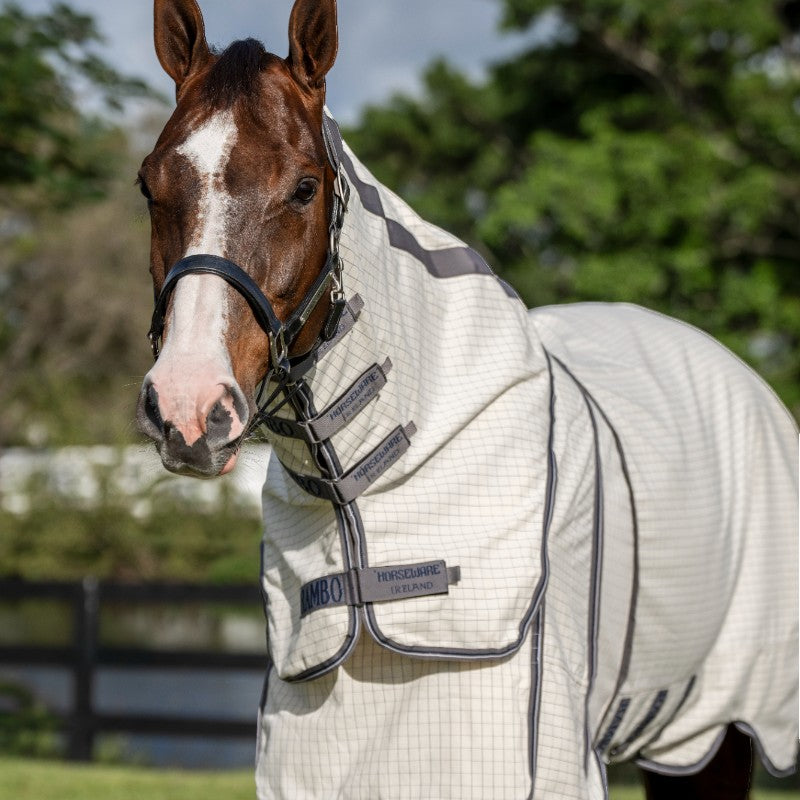 Horseware - Couverture d'extérieur Rambo Optimo Supreme Summer marine check/ thunderstorm grey/ argent 0g