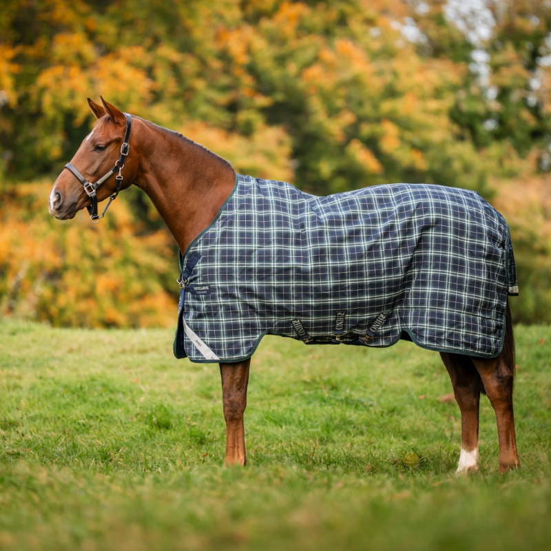 Horseware - Couverture d'extérieur Rhino Plus Turnout hunter check/ green/ marine 0g