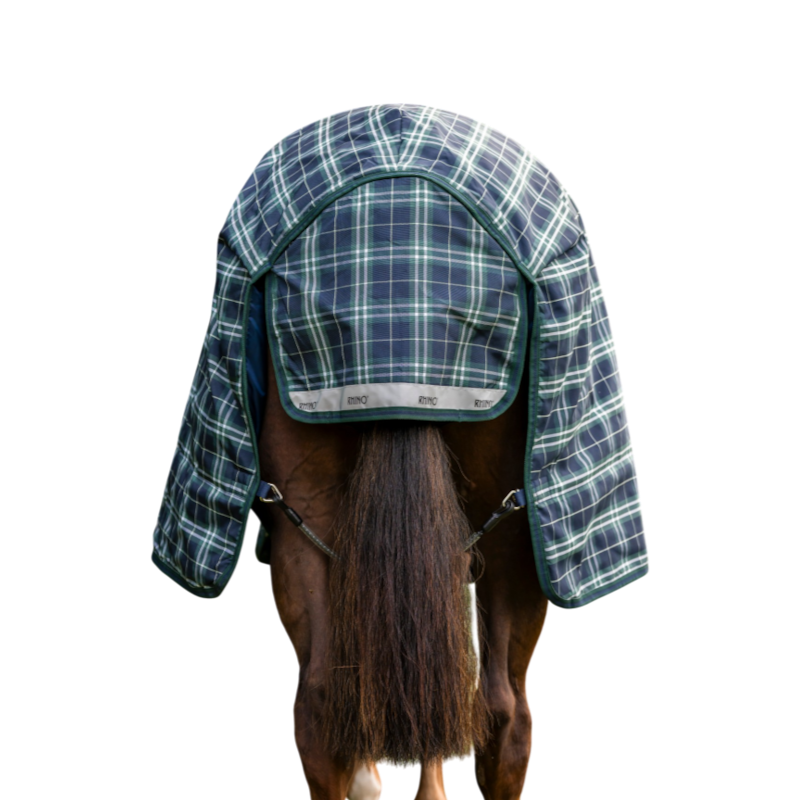 Horseware - Couverture d'extérieur Rhino Plus Turnout hunter check/ green/ marine 0g