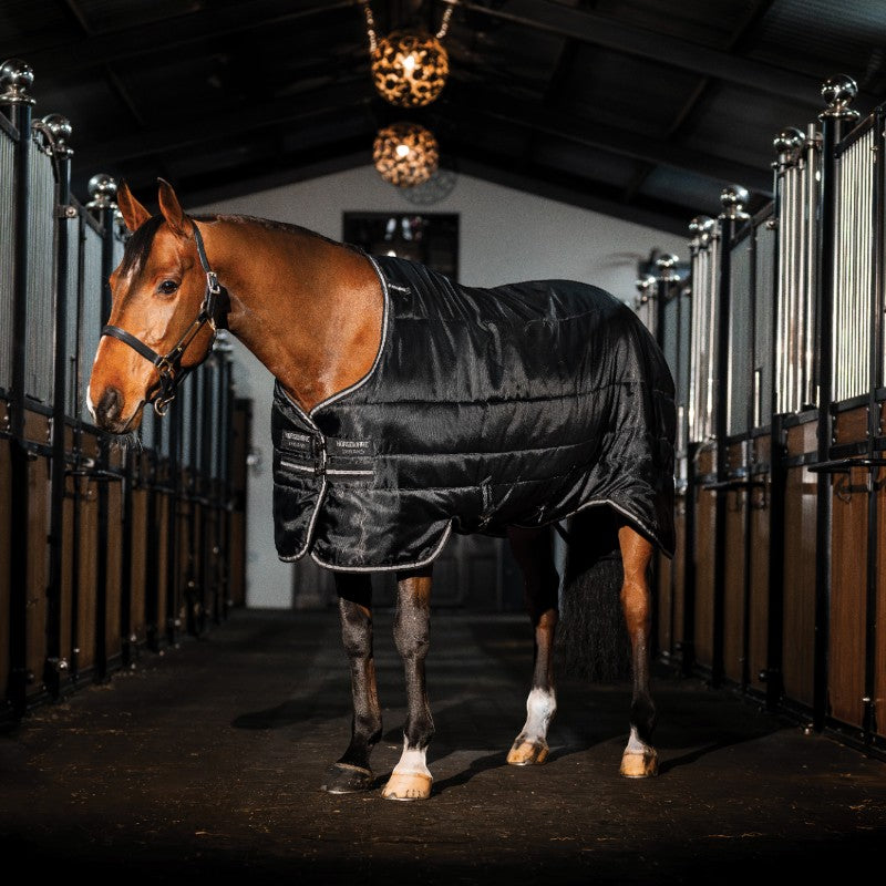 Horseware - Couverture de box Easy-Layer Stable noir et silver 100g