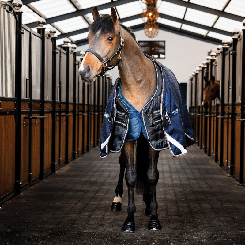 Horseware - Couverture de box Easy-Layer Stable noir et silver 100g