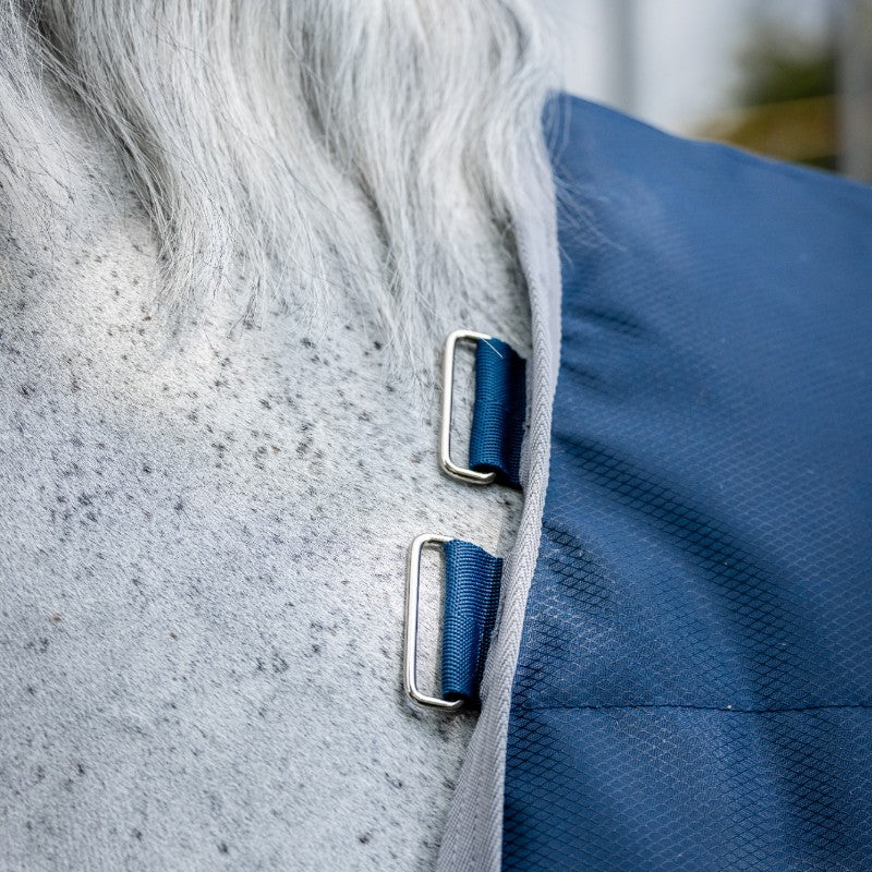 Horseware - Couverture de box thérapeutique Ionic Therapy imperial blue/ argent/ marine 50g | - Ohlala