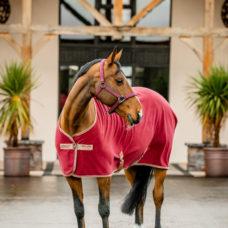 Horseware - Couverture polaire Amigo Fleece Cooler mulberry et taupe 0g