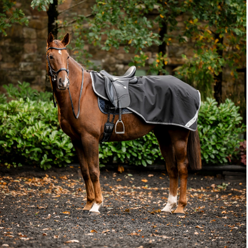 Horseware - Couvre-reins Amigo Ripstop noir/ titanium grey