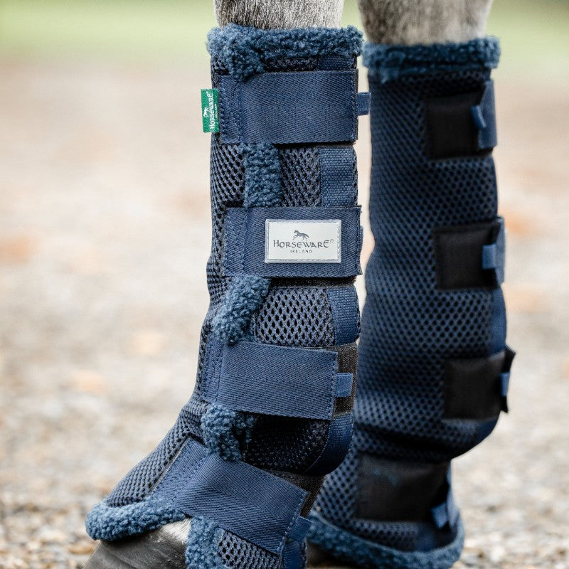 Horseware - Guêtres fermées de protection Show Ready marine/ argent