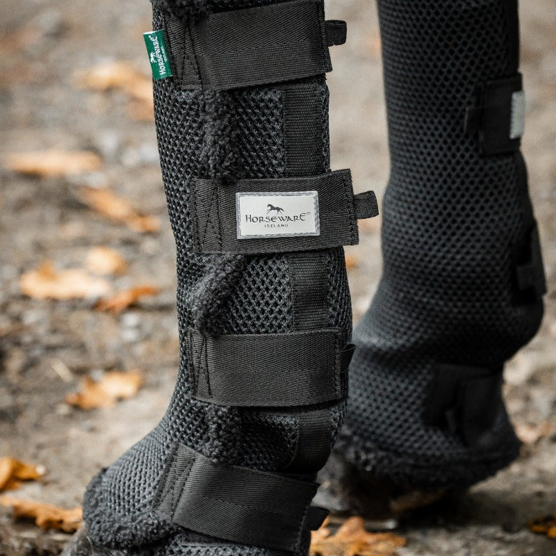 Horseware - Guêtres fermées de protection Show Ready noir/ argent