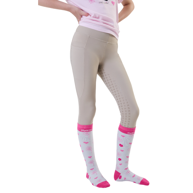 Horseware - Legging d'équitation enfant Riding Tights beige