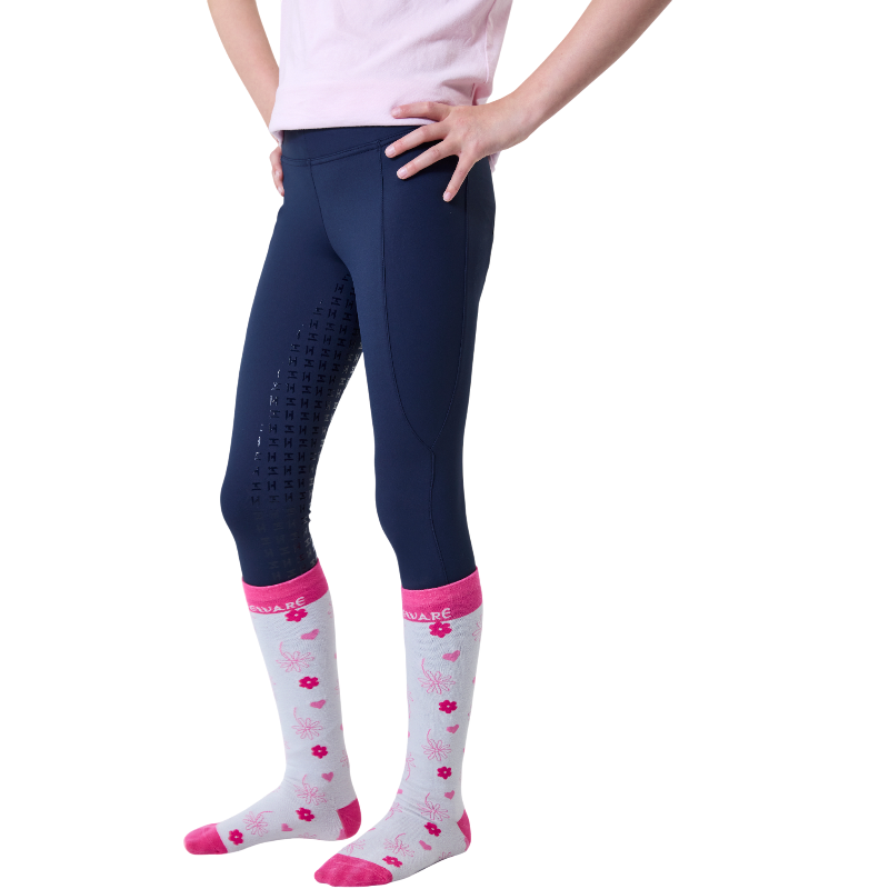 Horseware - Legging d'équitation enfant Riding Tights marine