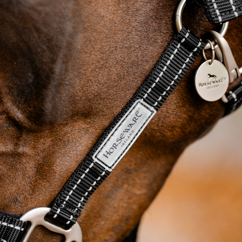 Horseware - Licol de sécurité FieldSafe noir/ reflective