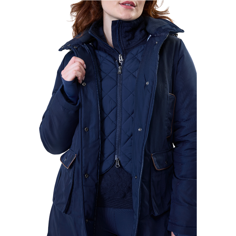 Horseware - Manteau manches longues femme Newmarket marine | - Ohlala