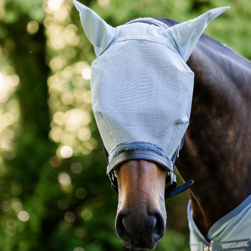 Horseware - Masque anti-mouches Amigo denim/ argent