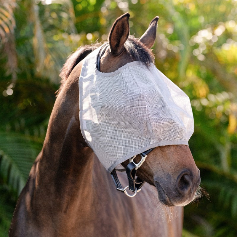 Horseware - Masque anti-mouches No Ears argent/ titanium grey/ argent