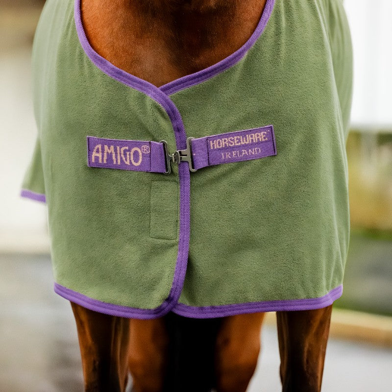 Horseware - Couverture polaire Amigo Fleece Cooler bramble/ winterberry et taupe
