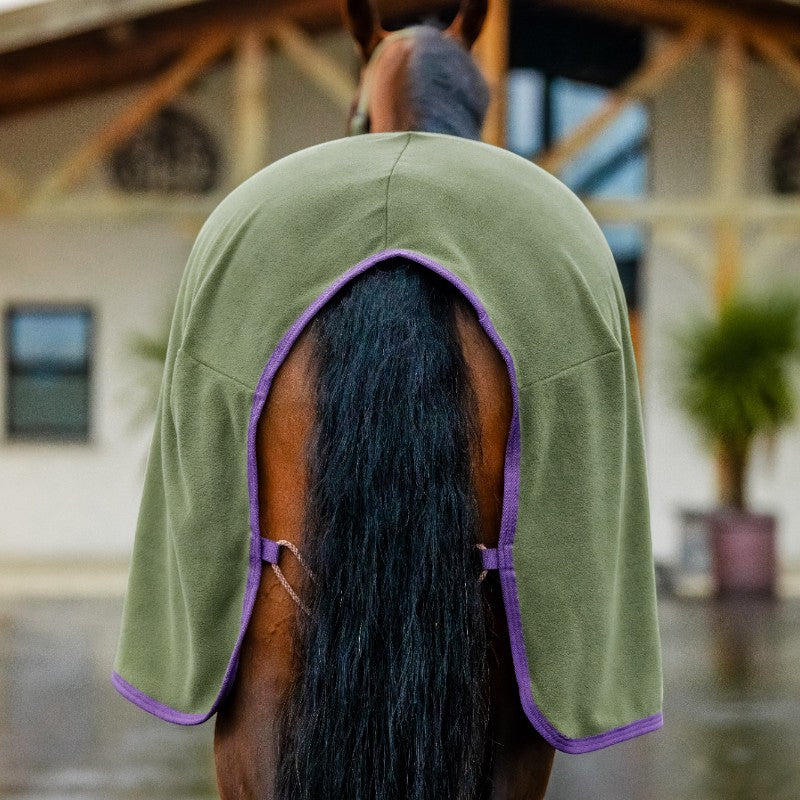 Horseware - Couverture polaire Amigo Fleece Cooler bramble/ winterberry et taupe | - Ohlala