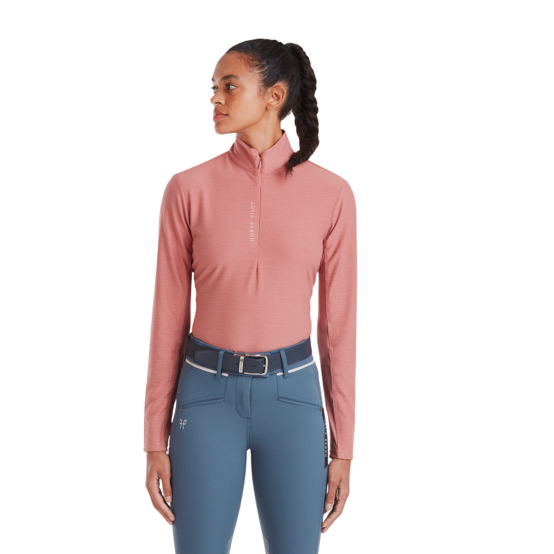 Horse Pilot - Baselayer manches longues femme Suntech brick dust