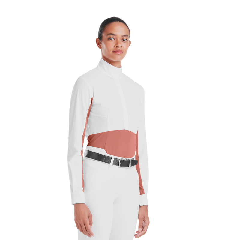 Horse Pilot - Chemise de concours manches longues femme Monica brick dust