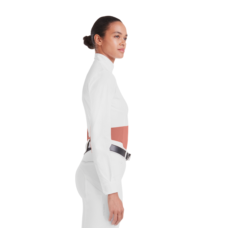 Horse Pilot - Chemise de concours manches longues femme Monica brick dust