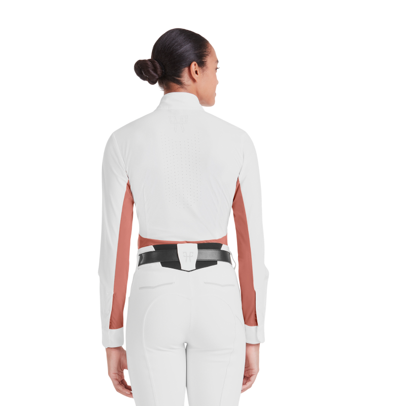 Horse Pilot - Chemise de concours manches longues femme Monica brick dust