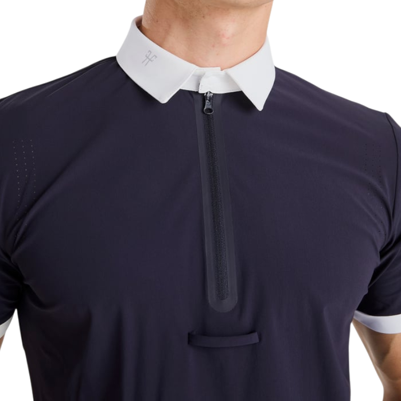Horse Pilot - Wedstrijdpolo korte mouwen heren Aeris dark night | - Ohlala