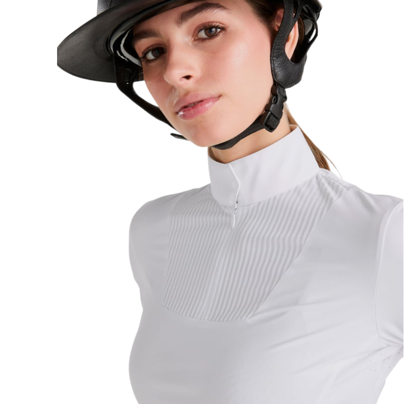 Horse Pilot - Polo de concours manches longues femme Aeris blanc | - Ohlala