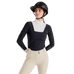 Horse Pilot - Dames wedstrijdpolo lange mouwen Aeris zwart | - Ohlala