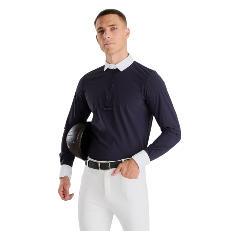 Horse Pilot - Polo de concours manches longues homme Aeris dark night | - Ohlala