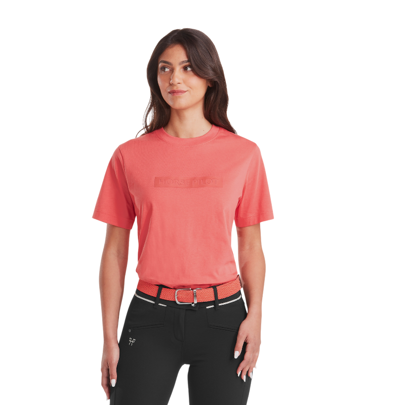 Horse Pilot - T-shirt manches courtes femme Team rose coral