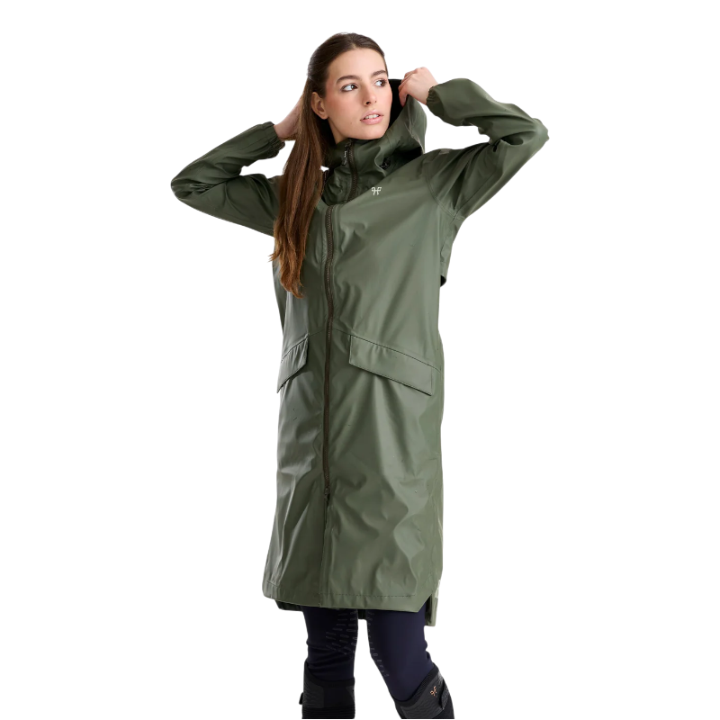 Horse Pilot - Veste de pluie femme Long Raintech forest night